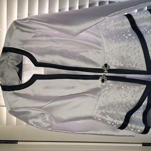 White & Black Midnight Velvet Suit